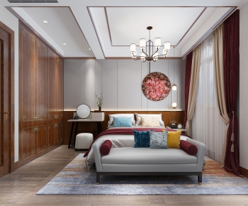 New Chinese Style Bedroom-ID:686752373