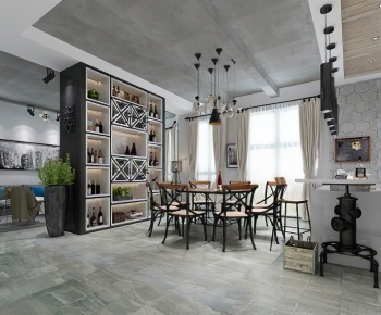 Industrial Style Dining Room-ID:558559851