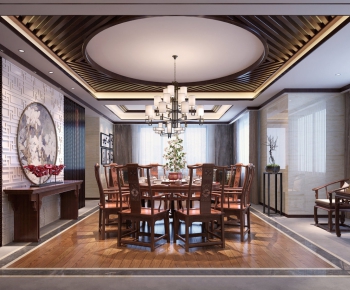 New Chinese Style Dining Room-ID:454741427