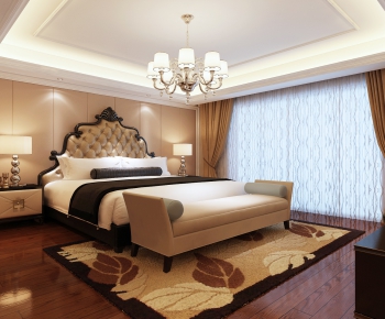Simple European Style Bedroom-ID:587941399