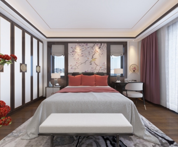 New Chinese Style Bedroom-ID:516862454