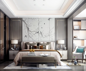 New Chinese Style Bedroom-ID:806263578