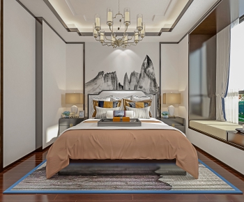 New Chinese Style Bedroom-ID:823863395