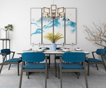New Chinese Style Dining Table And Chairs-ID:151251711