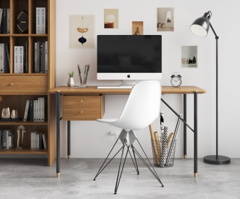 Nordic Style Computer Desk And Chair-ID:562452664