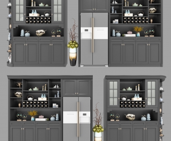 New Chinese Style Wine Cabinet-ID:543297887