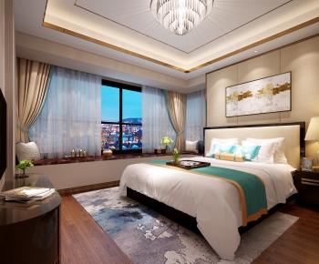 New Chinese Style Bedroom-ID:347966494