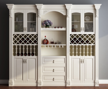 Simple European Style Wine Cabinet-ID:740420393