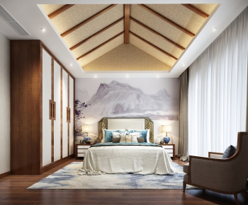 New Chinese Style Bedroom-ID:332262961