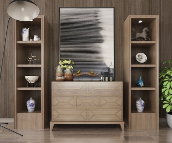 New Chinese Style Side Cabinet/Entrance Cabinet-ID:981151324