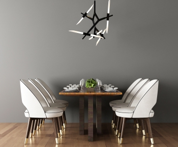Simple European Style Dining Table And Chairs-ID:992676541