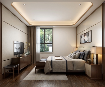 New Chinese Style Bedroom-ID:142372812