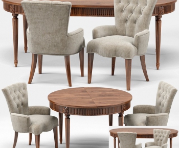 American Style Dining Table And Chairs-ID:520104233