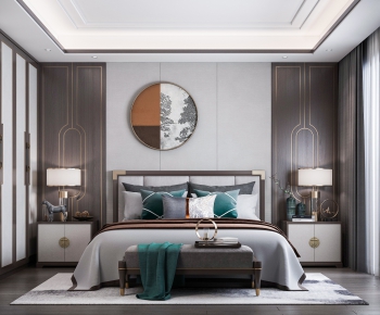 New Chinese Style Bedroom-ID:623966265