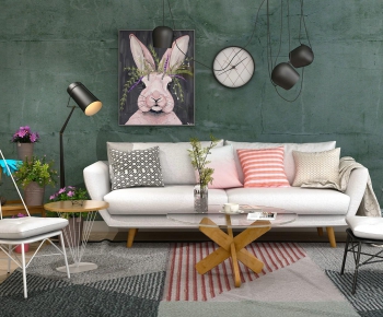 Nordic Style Sofa Combination-ID:397395375