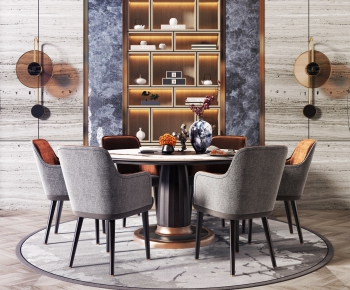 现代新中式餐桌椅装饰柜-ID:323323699