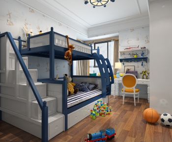 Mediterranean Style Boy's Room And Son's Room-ID:759827218