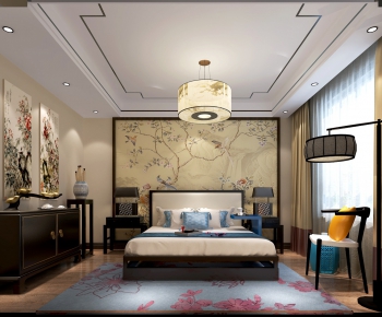 New Chinese Style Bedroom-ID:643863584