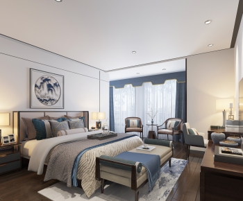 New Chinese Style Bedroom-ID:461537591