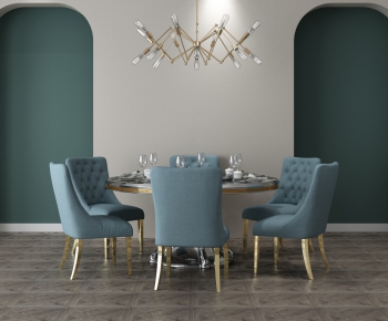 American Style Dining Table And Chairs-ID:378259337