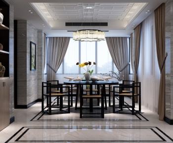 New Chinese Style Dining Room-ID:898435924
