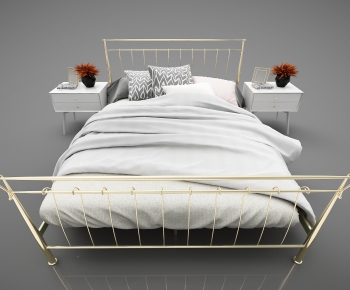 Modern Double Bed-ID:929778773