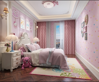 Simple European Style Girl's Room Daughter's Room-ID:850554489