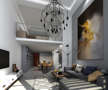 Modern A Living Room-ID:550096187
