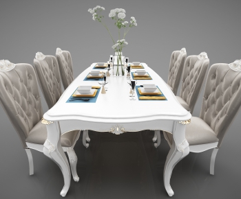 European Style Dining Table And Chairs-ID:544781941