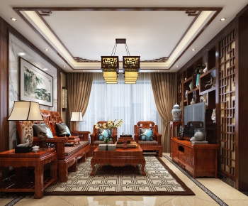 Chinese Style A Living Room-ID:542919127