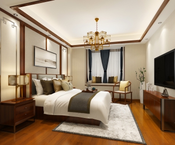 New Chinese Style Bedroom-ID:920559853