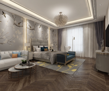 New Chinese Style Bedroom-ID:532746491