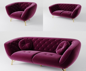Simple European Style A Sofa For Two-ID:642267949
