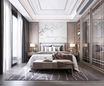 New Chinese Style Bedroom-ID:317360554