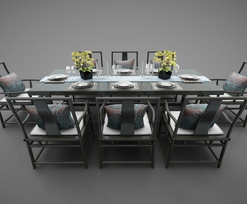 New Chinese Style Dining Table And Chairs-ID:682369745
