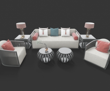 New Chinese Style Sofa Combination-ID:396364645