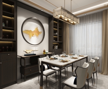 New Chinese Style Dining Room-ID:827422474