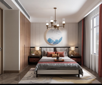 New Chinese Style Bedroom-ID:164363884