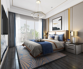 New Chinese Style Bedroom-ID:715567786