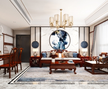 Chinese Style A Living Room-ID:673353476