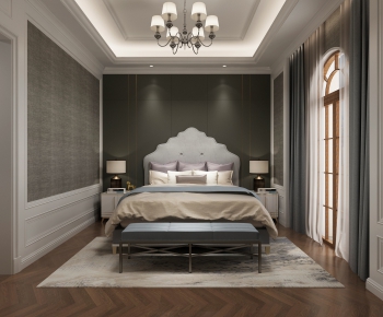 Simple European Style Bedroom-ID:607368425