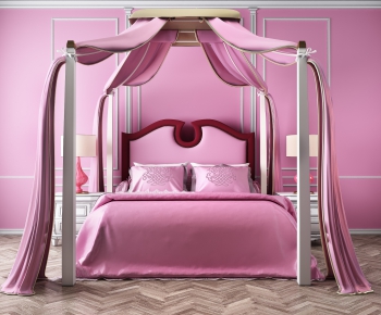 Simple European Style Child's Bed-ID:595145411