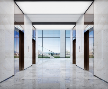 Modern Office Elevator Hall-ID:850060896
