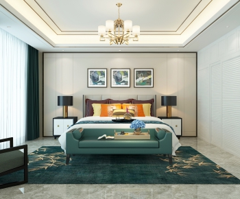 New Chinese Style Bedroom-ID:694343321