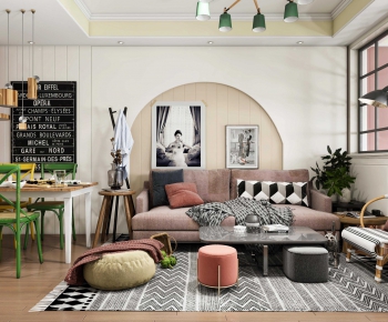 Nordic Style A Living Room-ID:661692788