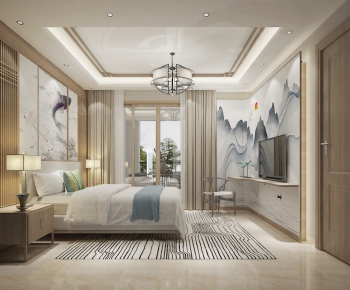 New Chinese Style Bedroom-ID:969897753