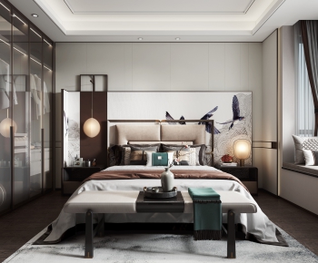 New Chinese Style Bedroom-ID:661256451