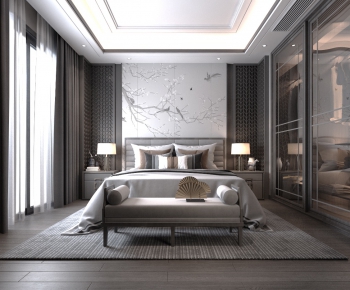 New Chinese Style Bedroom-ID:996112367