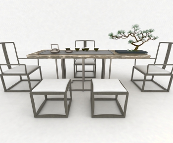 New Chinese Style Tea Tables And Chairs-ID:433388511