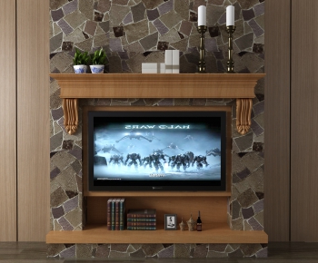 Simple European Style Fireplace-ID:689619414